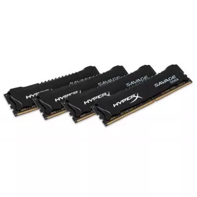 Модуль памяти для компьютера DDR4 32GB (4x8GB) 2800 MHz HyperX Savage Black Kingston Fury (ex.HyperX) (HX428C14SB2K4/32) - 1 Модуль памяти для компьютера DDR4 32GB (4x8GB) 2800 MHz HyperX Savage Black Kingston Fury (ex.HyperX) (HX428C14SB2K4/32) - 1