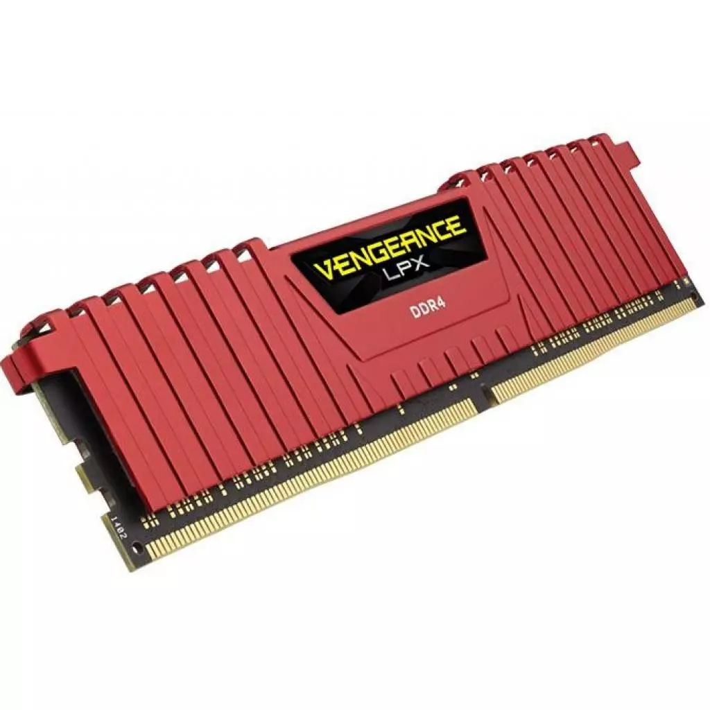 Модуль памяти для компьютера DDR4 8GB 2400 MHz Vengeance LPX Red Corsair (CMK8GX4M1A2400C16R) - 2 Модуль памяти для компьютера DDR4 8GB 2400 MHz Vengeance LPX Red Corsair (CMK8GX4M1A2400C16R) - 2