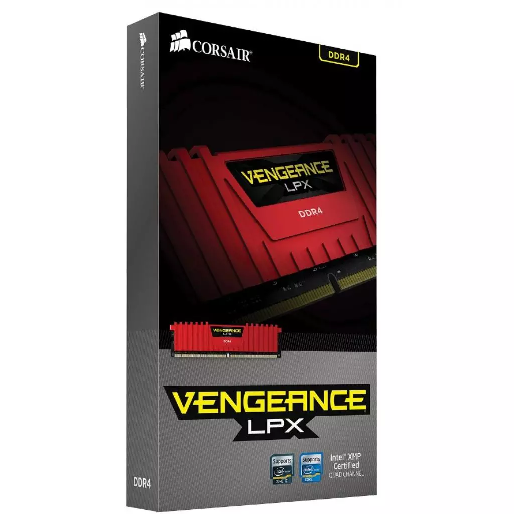 Модуль памяти для компьютера DDR4 8GB 2400 MHz Vengeance LPX Red Corsair (CMK8GX4M1A2400C16R) - 3 Модуль памяти для компьютера DDR4 8GB 2400 MHz Vengeance LPX Red Corsair (CMK8GX4M1A2400C16R) - 3