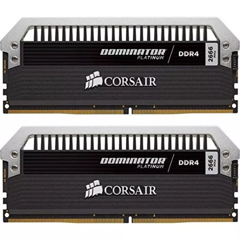 Модуль памяти для компьютера DDR4 16GB (2x8GB) 2666 MHz Dominator Platinum Corsair (CMD16GX4M2A2666C15)