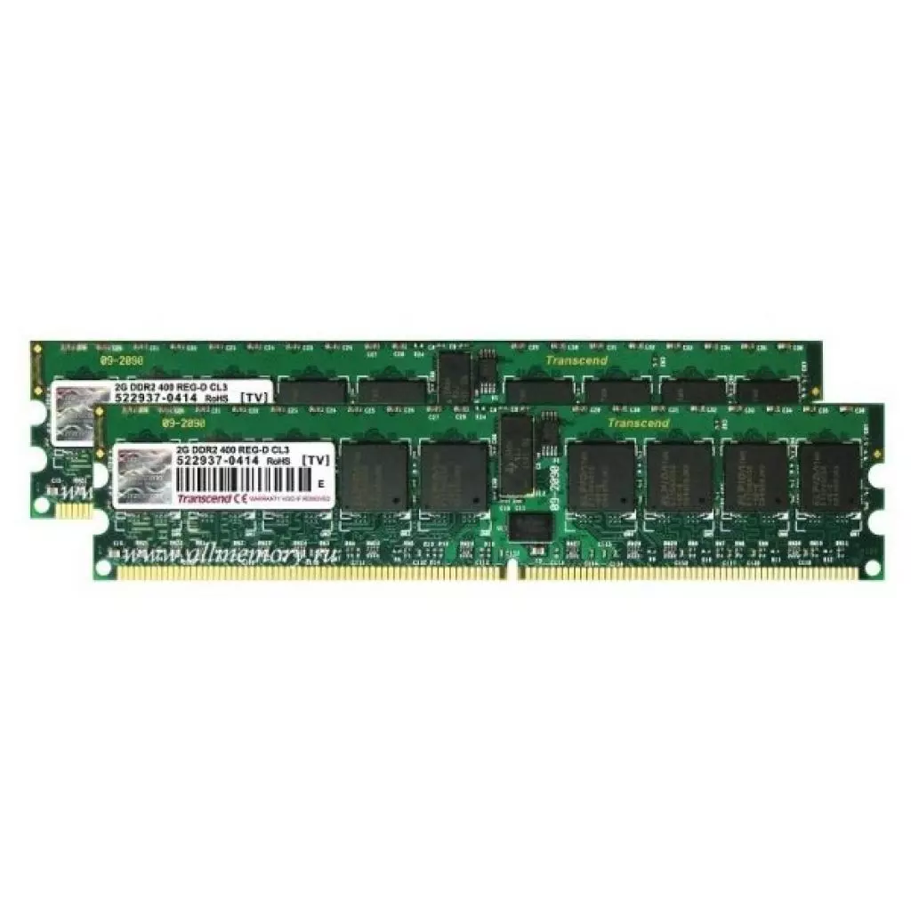 Модуль памяти для компьютера DDR2 4GB (2x2GB) 400 MHz Transcend (TS4GIB4792)