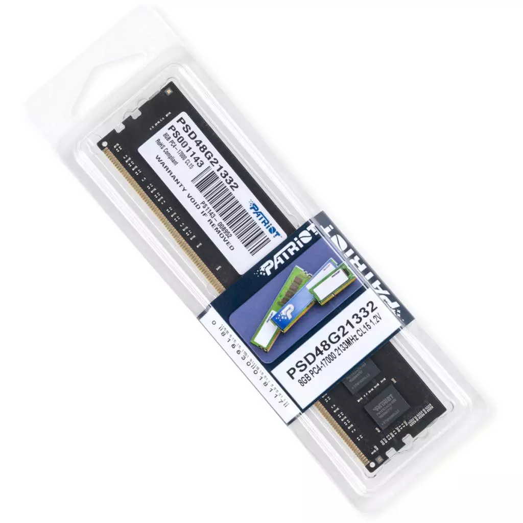 Модуль памяти для компьютера DDR4 8GB 2133 MHz Patriot (PSD48G21332) - 3 Модуль памяти для компьютера DDR4 8GB 2133 MHz Patriot (PSD48G21332) - 3
