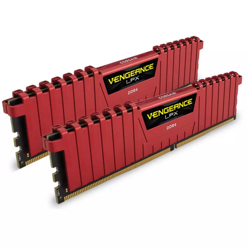 Модуль памяти для компьютера DDR4 8GB (2x4GB) 2400 MHz LPX Red Corsair (CMK8GX4M2A2400C16R) - 2 Модуль памяти для компьютера DDR4 8GB (2x4GB) 2400 MHz LPX Red Corsair (CMK8GX4M2A2400C16R) - 2