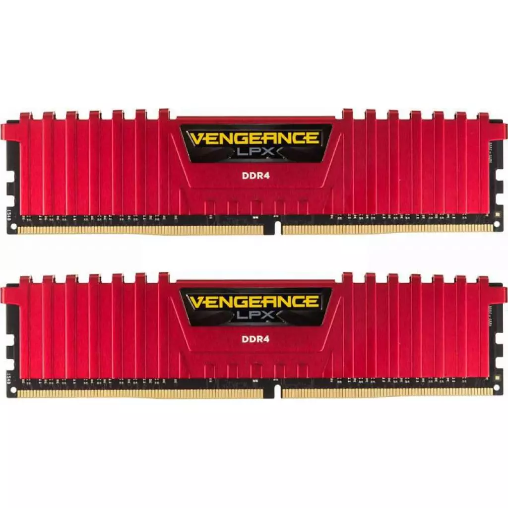 Модуль памяти для компьютера DDR4 8GB (2x4GB) 2400 MHz LPX Red Corsair (CMK8GX4M2A2400C16R)