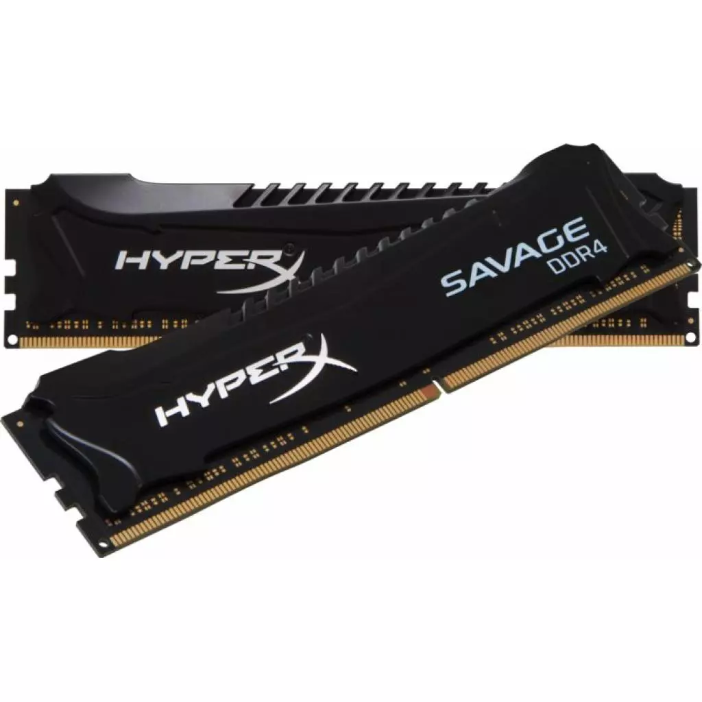 Модуль памяти для компьютера DDR4 16GB (2x8GB) 2400 MHz HyperX Savage Black Kingston Fury (ex.HyperX) (HX424C12SBK2/16)