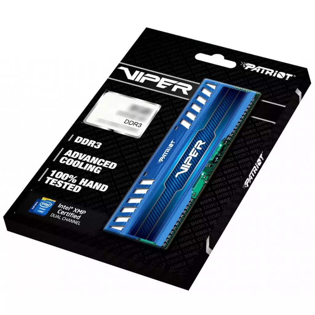 Модуль памяти для компьютера DDR3 8GB (2x4GB) 1600 MHz Viper 3 Patriot (PV38G160C9KBL) - 2 Модуль памяти для компьютера DDR3 8GB (2x4GB) 1600 MHz Viper 3 Patriot (PV38G160C9KBL) - 2