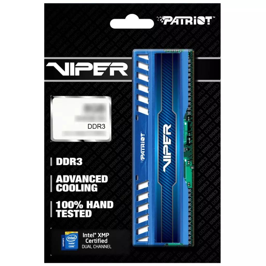 Модуль памяти для компьютера DDR3 8GB (2x4GB) 1600 MHz Viper 3 Patriot (PV38G160C9KBL) - 3 Модуль памяти для компьютера DDR3 8GB (2x4GB) 1600 MHz Viper 3 Patriot (PV38G160C9KBL) - 3