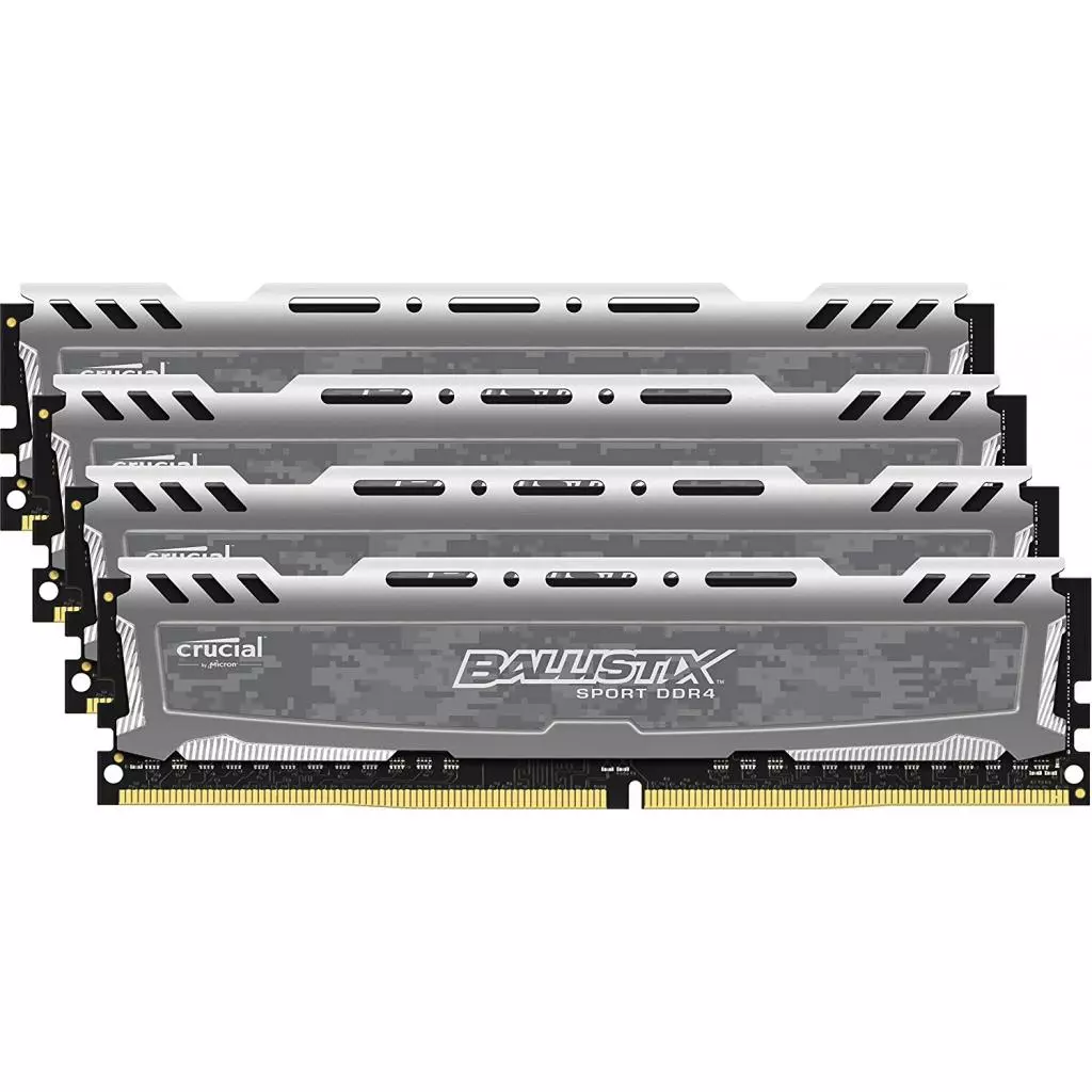 Модуль памяти для компьютера DDR4 32GB (4x8GB) 2400 MHz Ballistix Sport LT Gray Micron (BLS4K8G4D240FSB)