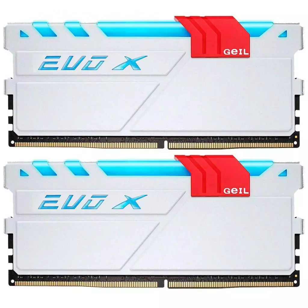 Модуль памяти для компьютера DDR4 32GB (2x16GB) 3000 MHz EVO X Wite Geil (GEXW432GB3000C15ADC)