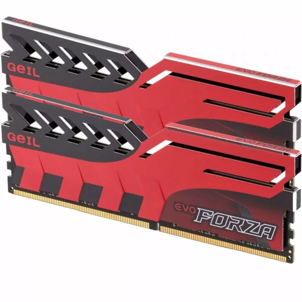 Модуль памяти для компьютера DDR4 8GB (2x4GB) 2400 MHz FORZA Red Geil (GFR48GB2400C16DC) - 1 Модуль памяти для компьютера DDR4 8GB (2x4GB) 2400 MHz FORZA Red Geil (GFR48GB2400C16DC) - 1