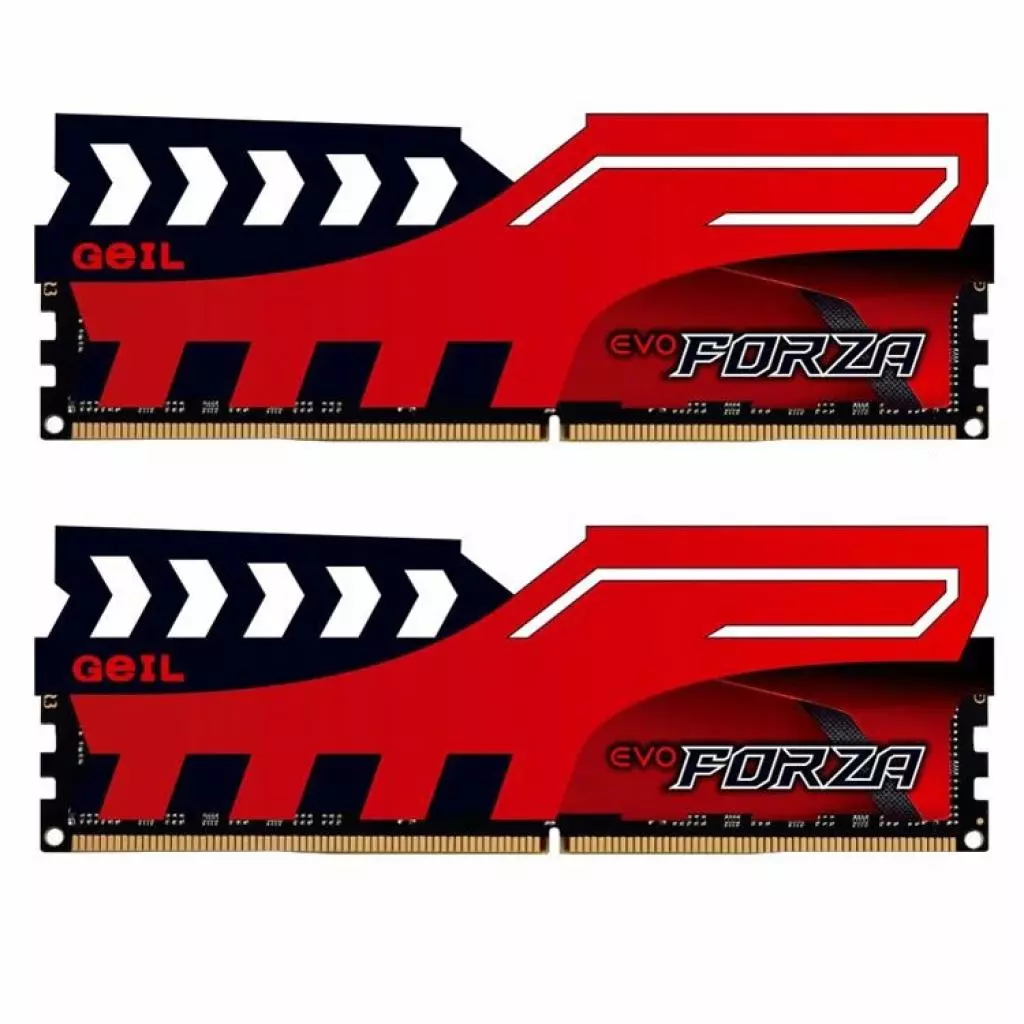 Модуль памяти для компьютера DDR4 8GB (2x4GB) 2400 MHz FORZA Red Geil (GFR48GB2400C16DC)