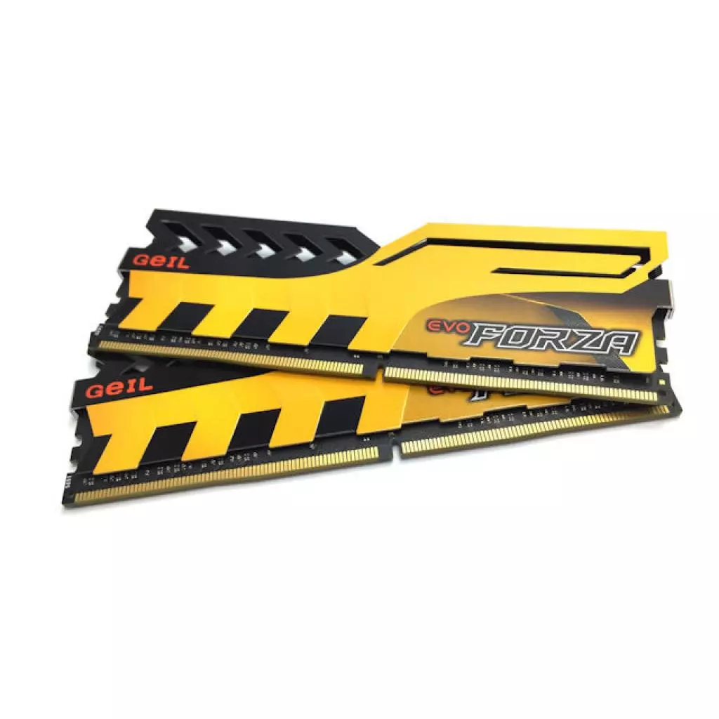 Модуль памяти для компьютера DDR4 16GB (2x8GB) 3200 MHz FORZA Yellow Geil (GFY416GB3200C16DC) - 1 Модуль памяти для компьютера DDR4 16GB (2x8GB) 3200 MHz FORZA Yellow Geil (GFY416GB3200C16DC) - 1