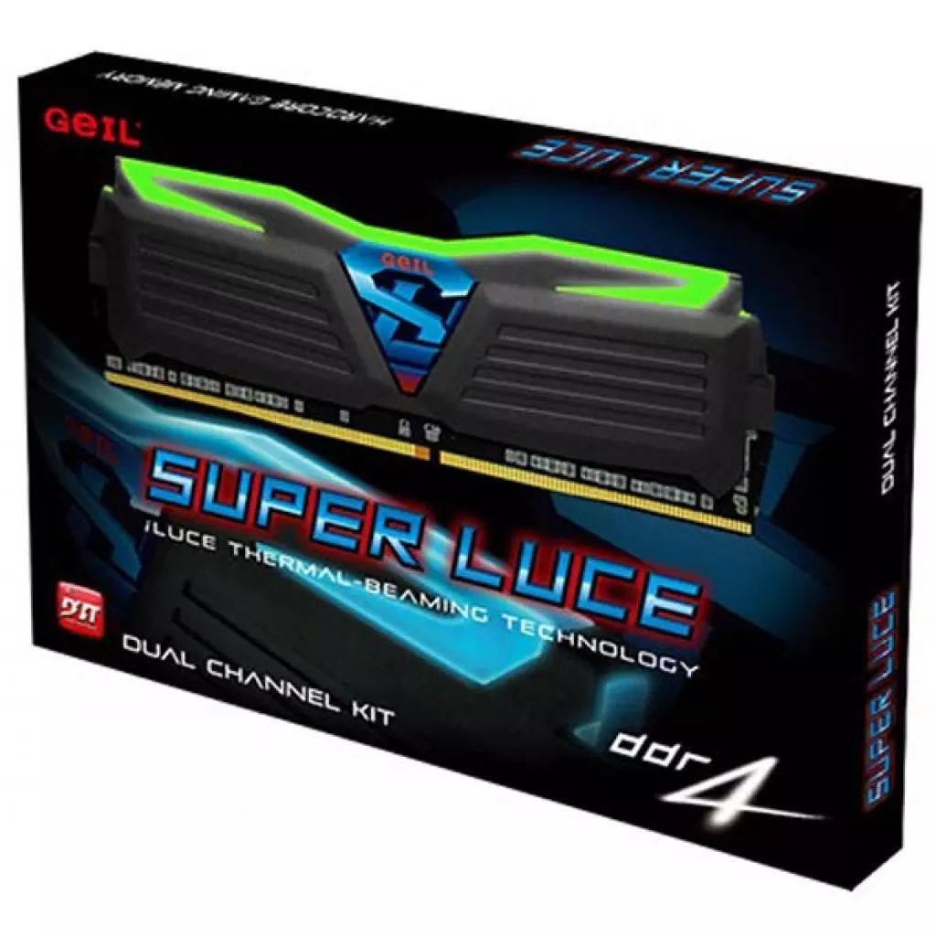 Модуль памяти для компьютера DDR4 16GB (2x8GB) 2400 MHz Super Luce Black Geil (GLG416GB2400C16DC) - 1 Модуль памяти для компьютера DDR4 16GB (2x8GB) 2400 MHz Super Luce Black Geil (GLG416GB2400C16DC) - 1