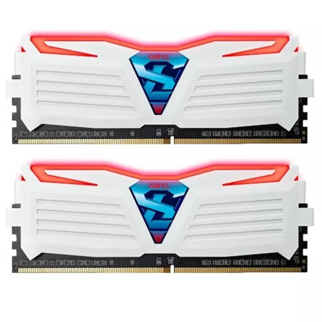 Модуль памяти для компьютера DDR4 16GB (2x8GB) 2400 MHz Super Luce White Geil (GLWR416GB2400C16DC)