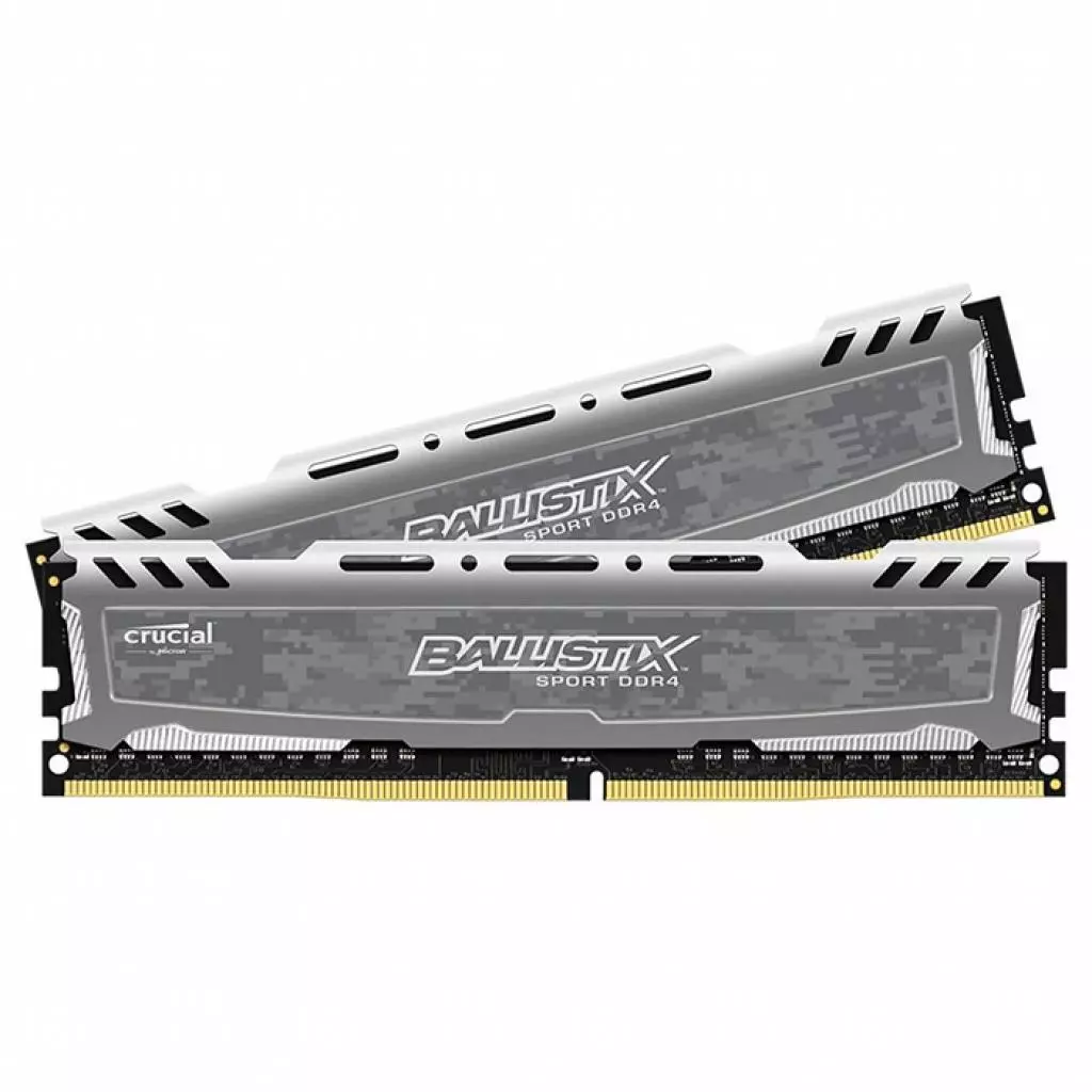 Модуль памяти для компьютера DDR4 16GB (2x8GB) 2666 MHz Ballistix Sport Gray Micron (BLS2C8G4D26BFSB) - 1 Модуль памяти для компьютера DDR4 16GB (2x8GB) 2666 MHz Ballistix Sport Gray Micron (BLS2C8G4D26BFSB) - 1