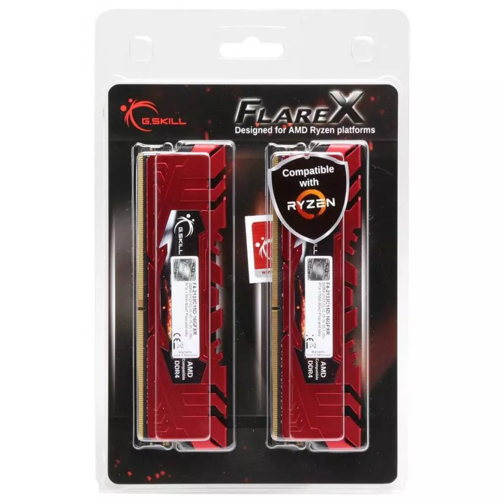 Модуль памяти для компьютера DDR4 16GB (2x8GB) 2133 MHz Flare X G.Skill (F4-2133C15D-16GFXR) - 1 Модуль памяти для компьютера DDR4 16GB (2x8GB) 2133 MHz Flare X G.Skill (F4-2133C15D-16GFXR) - 1