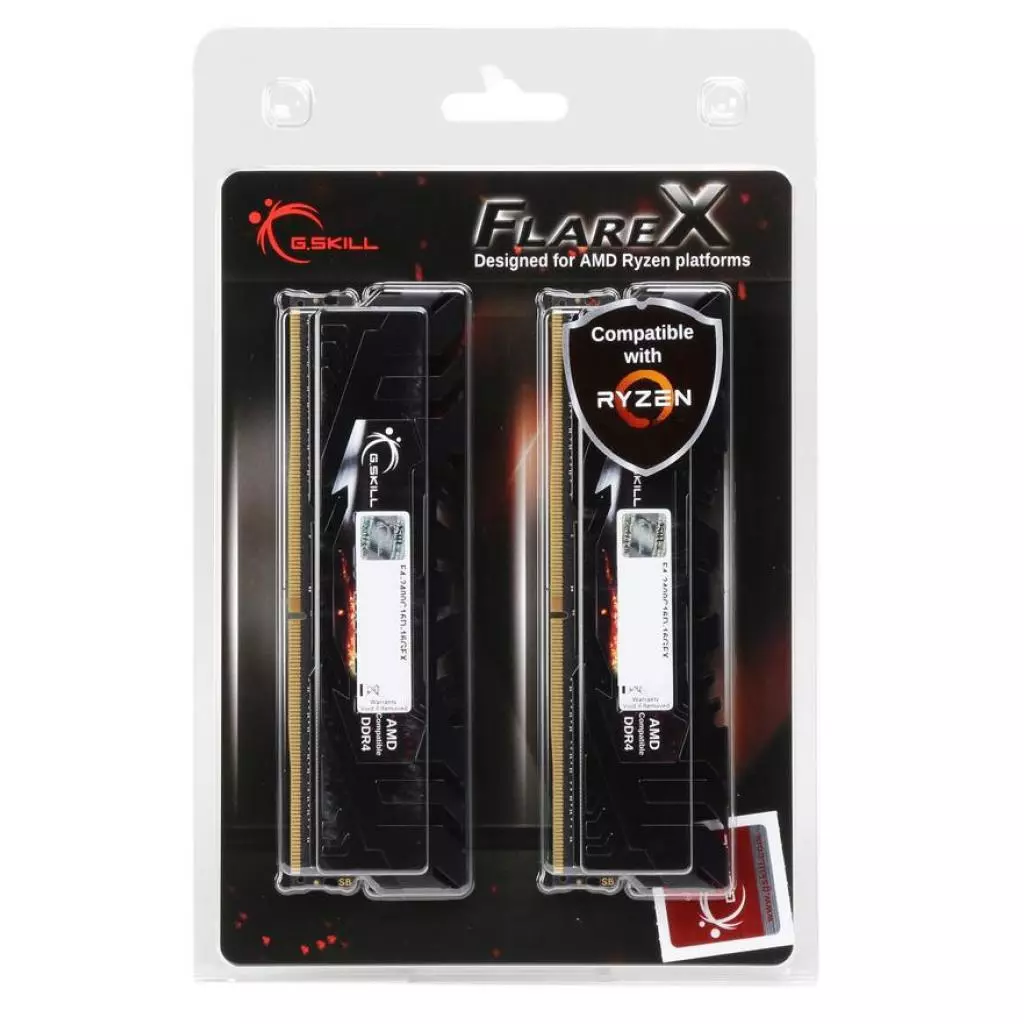 Модуль памяти для компьютера DDR4 16GB (2x8GB) 2400 MHz Flare X G.Skill (F4-2400C16D-16GFX) - 1 Модуль памяти для компьютера DDR4 16GB (2x8GB) 2400 MHz Flare X G.Skill (F4-2400C16D-16GFX) - 1