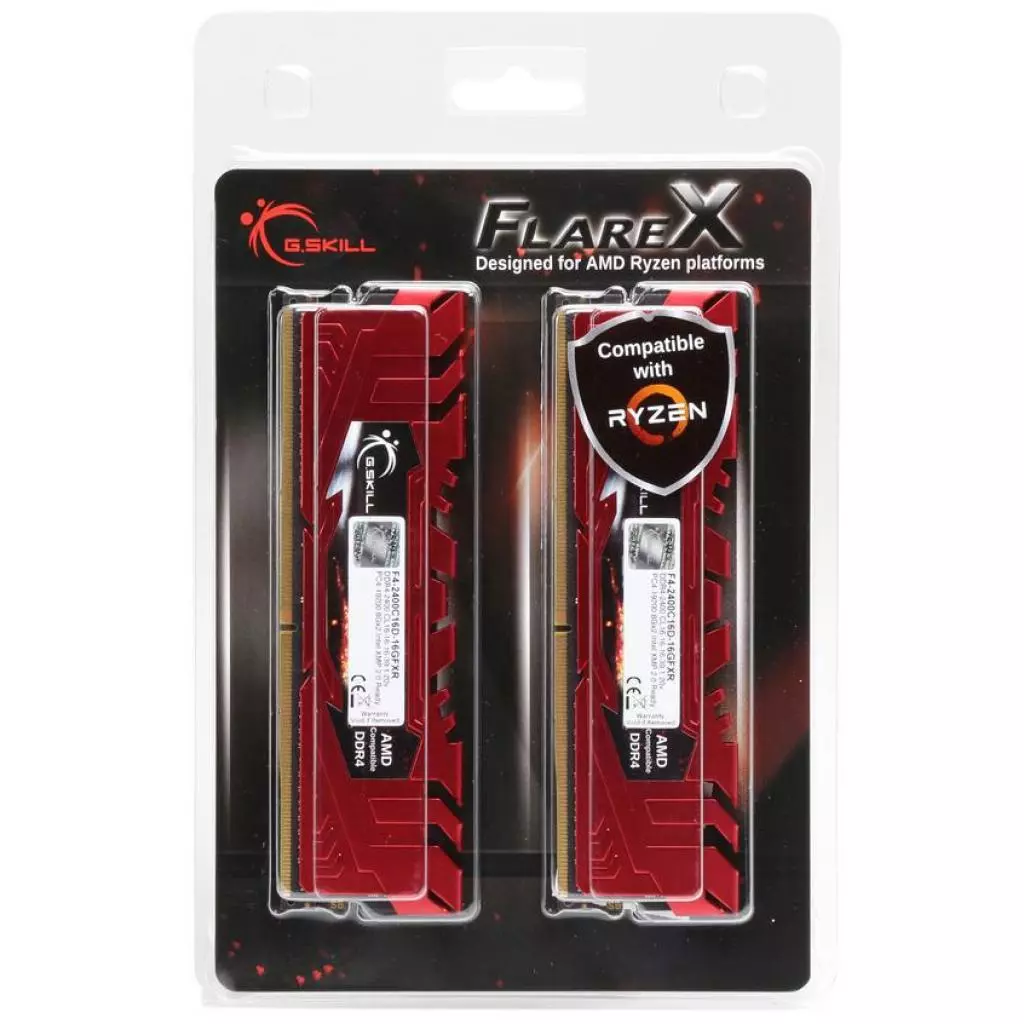 Модуль памяти для компьютера DDR4 16GB (2x8GB) 2400 MHz Flare X G.Skill (F4-2400C16D-16GFXR) - 1 Модуль памяти для компьютера DDR4 16GB (2x8GB) 2400 MHz Flare X G.Skill (F4-2400C16D-16GFXR) - 1