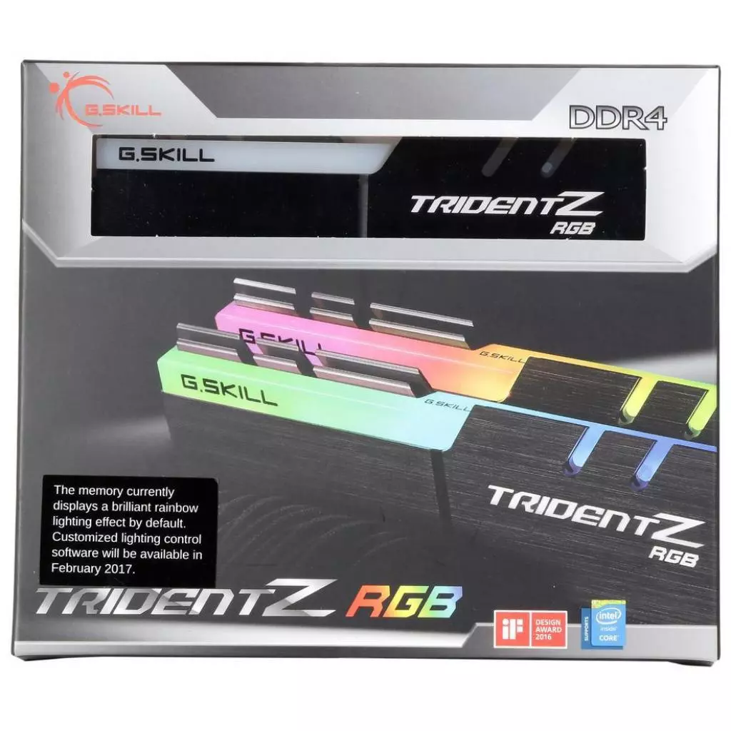 Модуль памяти для компьютера DDR4 16GB (2x8GB) 4000 MHz Trident Z G.Skill (F4-4000C18D-16GTZR) - 1