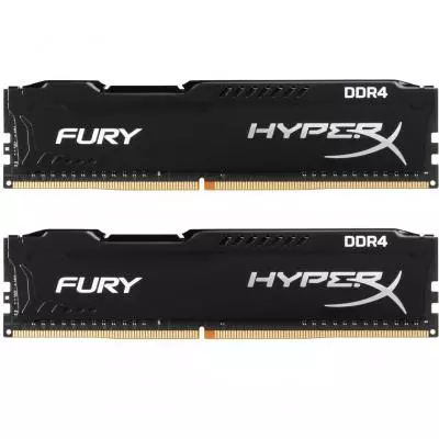 Модуль памяти для компьютера DDR4 16GB (2x8GB) 2666 MHz HyperX FURY Black Kingston Fury (ex.HyperX) (HX426C16FB2K2/16)