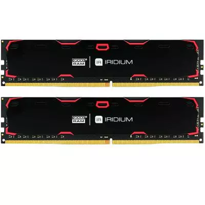 Модуль памяти для компьютера DDR4 8GB (2x4GB) 2400 MHz Iridium Black Goodram (IR-2400D464L15S/8GDC)