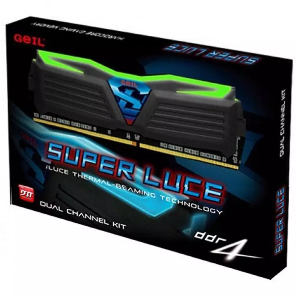 Модуль памяти для компьютера DDR4 16GB (2x8GB) 2400 MHz Super Luce Stealth Black Geil (GLG416GB2400C15DC) - 1 Модуль памяти для компьютера DDR4 16GB (2x8GB) 2400 MHz Super Luce Stealth Black Geil (GLG416GB2400C15DC) - 1