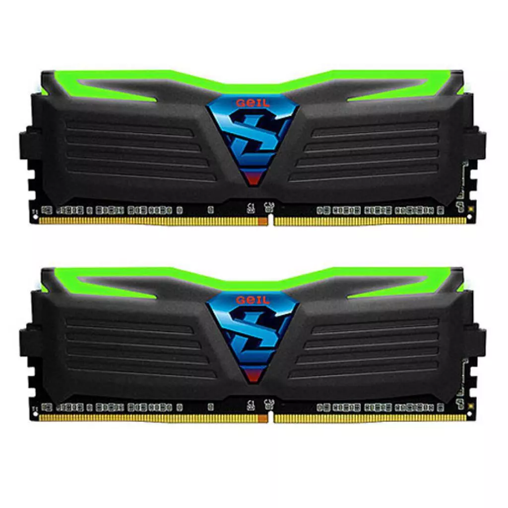 Модуль памяти для компьютера DDR4 16GB (2x8GB) 2400 MHz Super Luce Stealth Black Geil (GLG416GB2400C15DC)