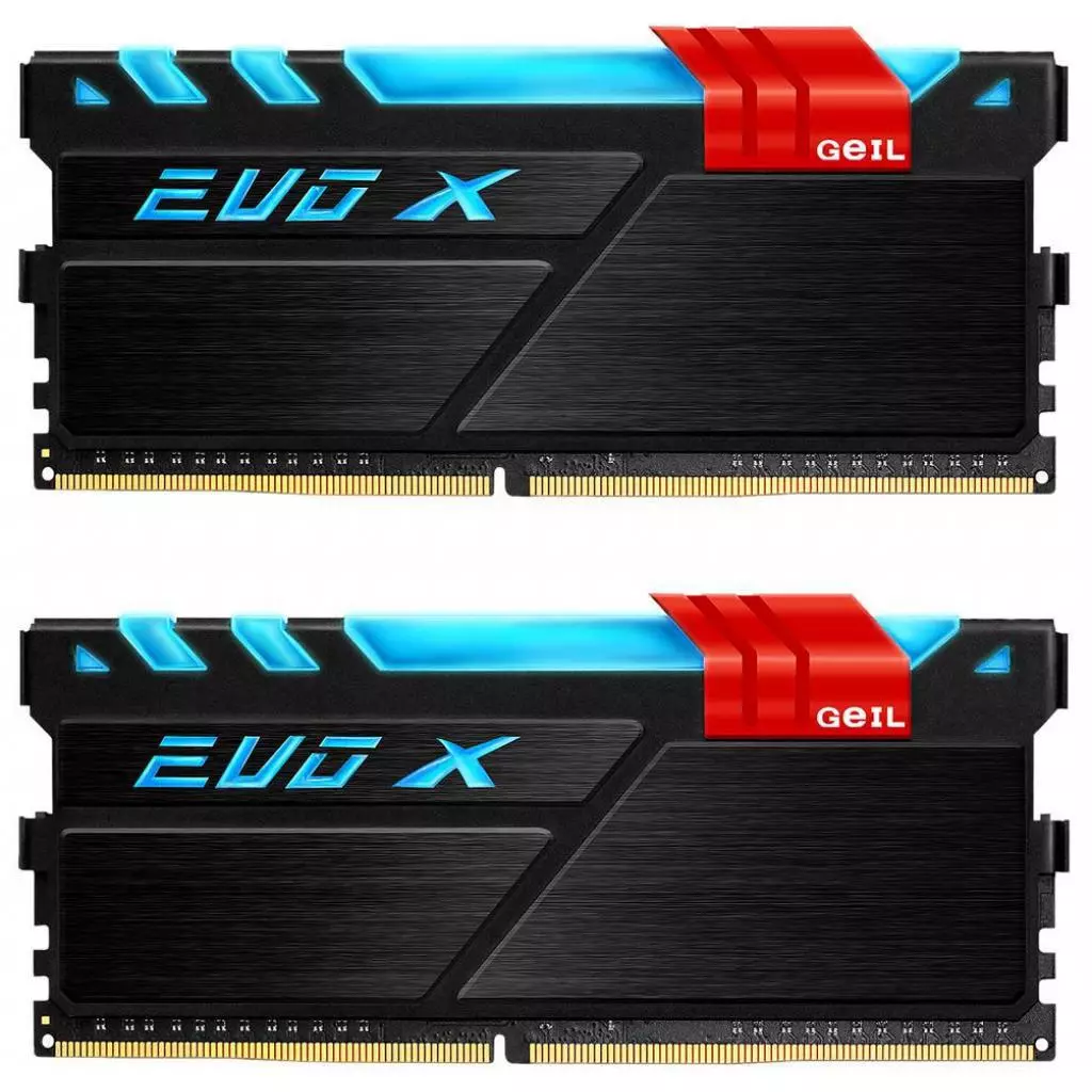 Модуль памяти для компьютера DDR4 16GB (2x8GB) 3200 MHz EVO X RGB Geil (GEX416GB3200C16ADC)