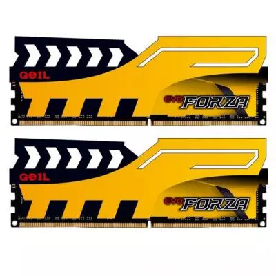 Модуль памяти для компьютера DDR4 8GB (2x4GB) 2400 MHz FORZA Yellow H Geil (GAFY48GB2400C16DC)