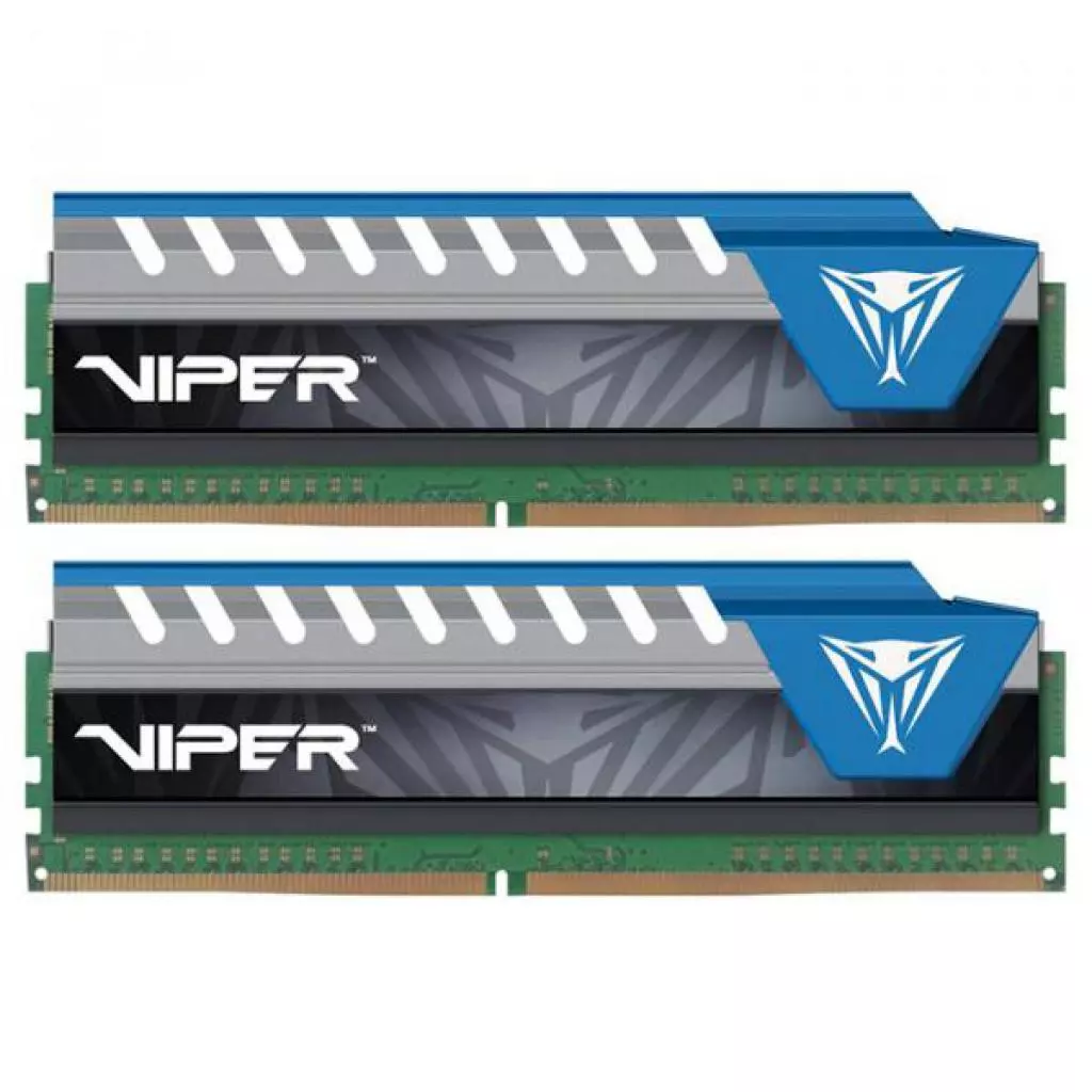 Модуль памяти для компьютера DDR4 16GB (2x8GB) 2666 MHz Viper Elite Blue Patriot (PVE416G266C6KBL)
