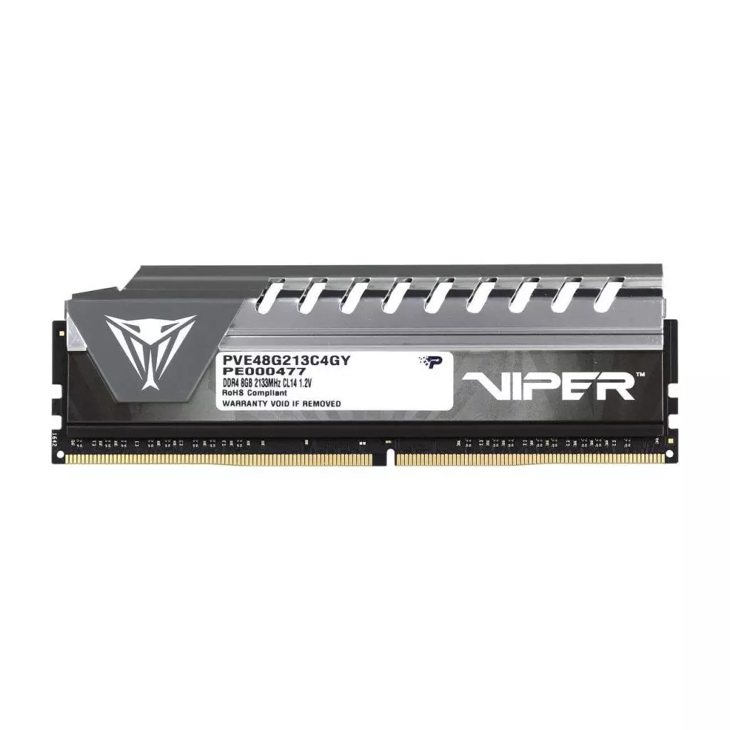 Модуль памяти для компьютера DDR4 8GB 2133 MHz Viper Elite Patriot (PVE48G213C4GY) - 1 Модуль памяти для компьютера DDR4 8GB 2133 MHz Viper Elite Patriot (PVE48G213C4GY) - 1