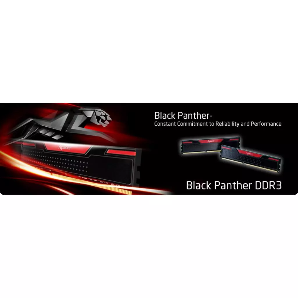 Модуль памяти для компьютера DDR3 4GB 1866 MHz Black Panther Apacer (DK.04GAQ.KAY) - 1 Модуль памяти для компьютера DDR3 4GB 1866 MHz Black Panther Apacer (DK.04GAQ.KAY) - 1
