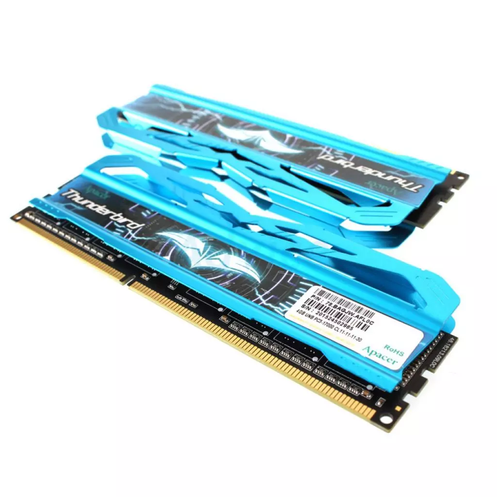 Модуль памяти для компьютера DDR3 8GB (2x4GB) 2400 MHz Thunderbird Series-Blue Apacer (DK.08GAT.KA7K2) - 1 Модуль памяти для компьютера DDR3 8GB (2x4GB) 2400 MHz Thunderbird Series-Blue Apacer (DK.08GAT.KA7K2) - 1