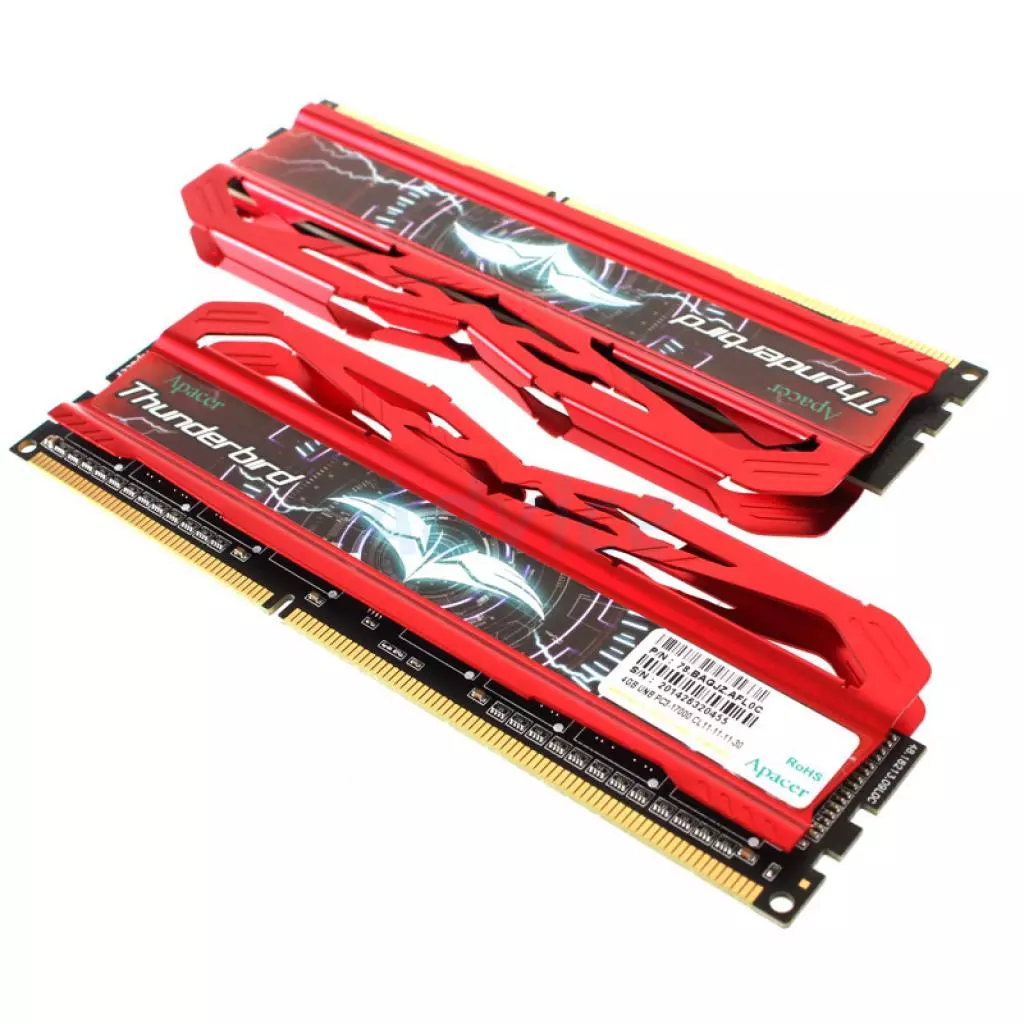Модуль памяти для компьютера DDR3 8GB (2x4GB) 2933 MHz Thunderbird Series-Red Apacer (DK.08GAY.KB8K2) - 1 Модуль памяти для компьютера DDR3 8GB (2x4GB) 2933 MHz Thunderbird Series-Red Apacer (DK.08GAY.KB8K2) - 1