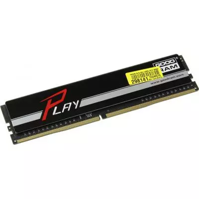 Модуль памяти для компьютера DDR4 8GB 2666 MHz Play Black Goodram (GY2666D464L16S/8G) - 1 Модуль памяти для компьютера DDR4 8GB 2666 MHz Play Black Goodram (GY2666D464L16S/8G) - 1