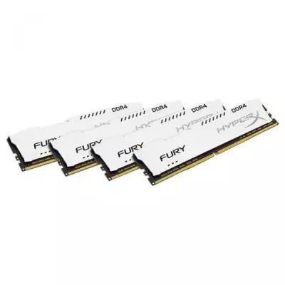 Модуль памяти для компьютера DDR4 32GB (4x8GB) 2666 MHz HyperX FURY White Kingston Fury (ex.HyperX) (HX426C16FW2K4/32) - 1 Модуль памяти для компьютера DDR4 32GB (4x8GB) 2666 MHz HyperX FURY White Kingston Fury (ex.HyperX) (HX426C16FW2K4/32) - 1