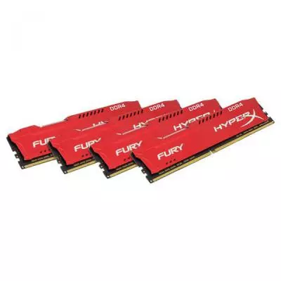 Модуль памяти для компьютера DDR4 64GB (4x16GB) 2133 MHz HyperX FURY Red Kingston Fury (ex.HyperX) (HX421C14FRK4/64) - 1 Модуль памяти для компьютера DDR4 64GB (4x16GB) 2133 MHz HyperX FURY Red Kingston Fury (ex.HyperX) (HX421C14FRK4/64) - 1