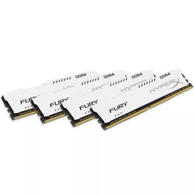 Модуль памяти для компьютера DDR4 64GB (4x16GB) 2400 MHz HyperX FURY White Kingston Fury (ex.HyperX) (HX424C15FWK4/64) - 1 Модуль памяти для компьютера DDR4 64GB (4x16GB) 2400 MHz HyperX FURY White Kingston Fury (ex.HyperX) (HX424C15FWK4/64) - 1
