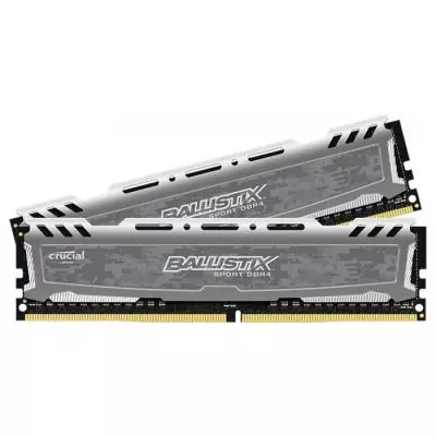 Модуль памяти для компьютера DDR4 8GB (2x4GB) 2666 MHz Ballistix Sport LT Gray Micron (BLS2C4G4D26BFSB) - 1