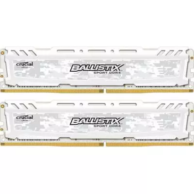 Модуль памяти для компьютера DDR4 8GB (2x4GB) 2666 MHz Ballistix Sport LT White Micron (BLS2C4G4D26BFSC)
