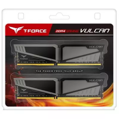 Модуль памяти для компьютера DDR4 32GB (2x16GB) 2666 MHz T-Force Vulcan Gray Team (TLGD432G2666HC15BDC01) - 2
