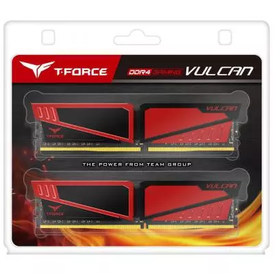 Модуль памяти для компьютера DDR4 8GB (2x4GB) 2666 MHz T-Force Vulcan Red Team (TLRED48G2666HC15BDC01) - 2 Модуль памяти для компьютера DDR4 8GB (2x4GB) 2666 MHz T-Force Vulcan Red Team (TLRED48G2666HC15BDC01) - 2