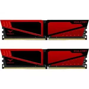 Модуль памяти для компьютера DDR4 8GB (2x4GB) 2666 MHz T-Force Vulcan Red Team (TLRED48G2666HC15BDC01)