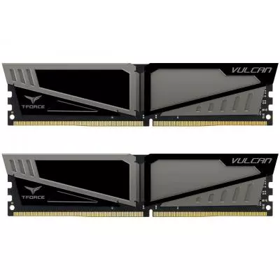 Модуль памяти для компьютера DDR4 16GB (2x8GB) 2666 MHz T-Force Vulcan Gray Team (TLGD416G2666HC15BDC01)