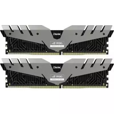 Модуль памяти для компьютера DDR4 16GB (2x8GB) 3000 MHz T-Force Dark Rog Black/Gray Team (TDRGD416G3000HC16CDC01)