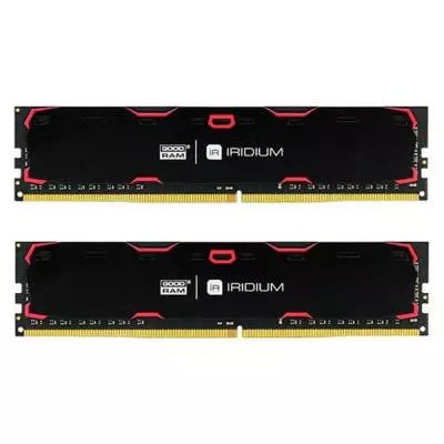 Модуль памяти для компьютера DDR4 16GB (2x8GB) 2133 MHz Iridium Black Goodram (IR-2133D464L15S/16GDC)