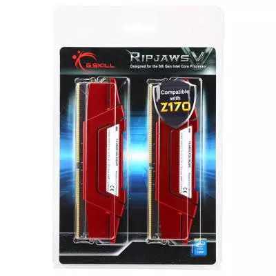 Модуль памяти для компьютера DDR4 16GB (2x8GB) 2400 MHz RipjawsV Red G.Skill (F4-2400C15D-16GVR) - 2 Модуль памяти для компьютера DDR4 16GB (2x8GB) 2400 MHz RipjawsV Red G.Skill (F4-2400C15D-16GVR) - 2