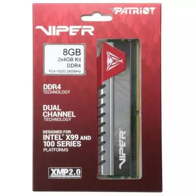 Модуль памяти для компьютера DDR4 8GB (2x4GB) 2400 MHz Viper Patriot (PVE48G240C5KRD) - 2
