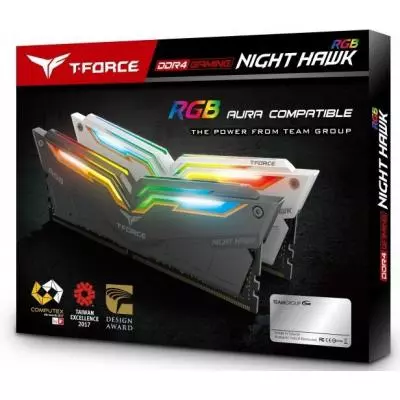 Модуль памяти для компьютера DDR4 16GB (2x8GB) 3000 MHz T-Force Night Hawk RGB Black Team (TF1D416G3000HC16CDC01) - 2 Модуль памяти для компьютера DDR4 16GB (2x8GB) 3000 MHz T-Force Night Hawk RGB Black Team (TF1D416G3000HC16CDC01) - 2