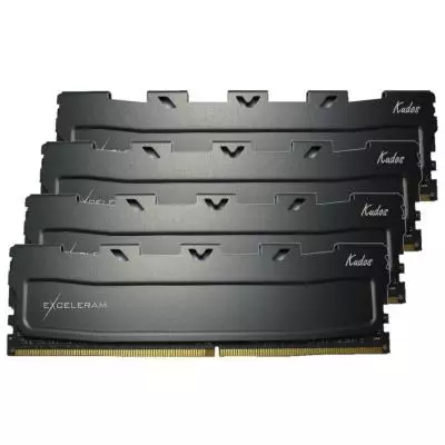 Модуль памяти для компьютера DDR4 16GB (4x4GB) 2400 MHz Black Kudos eXceleram (EKBLACK4162415AQ) - 1